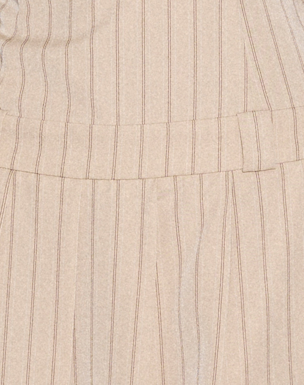 Aldari Bandeau Midi Dress in Tailoring Tan Pinstripe