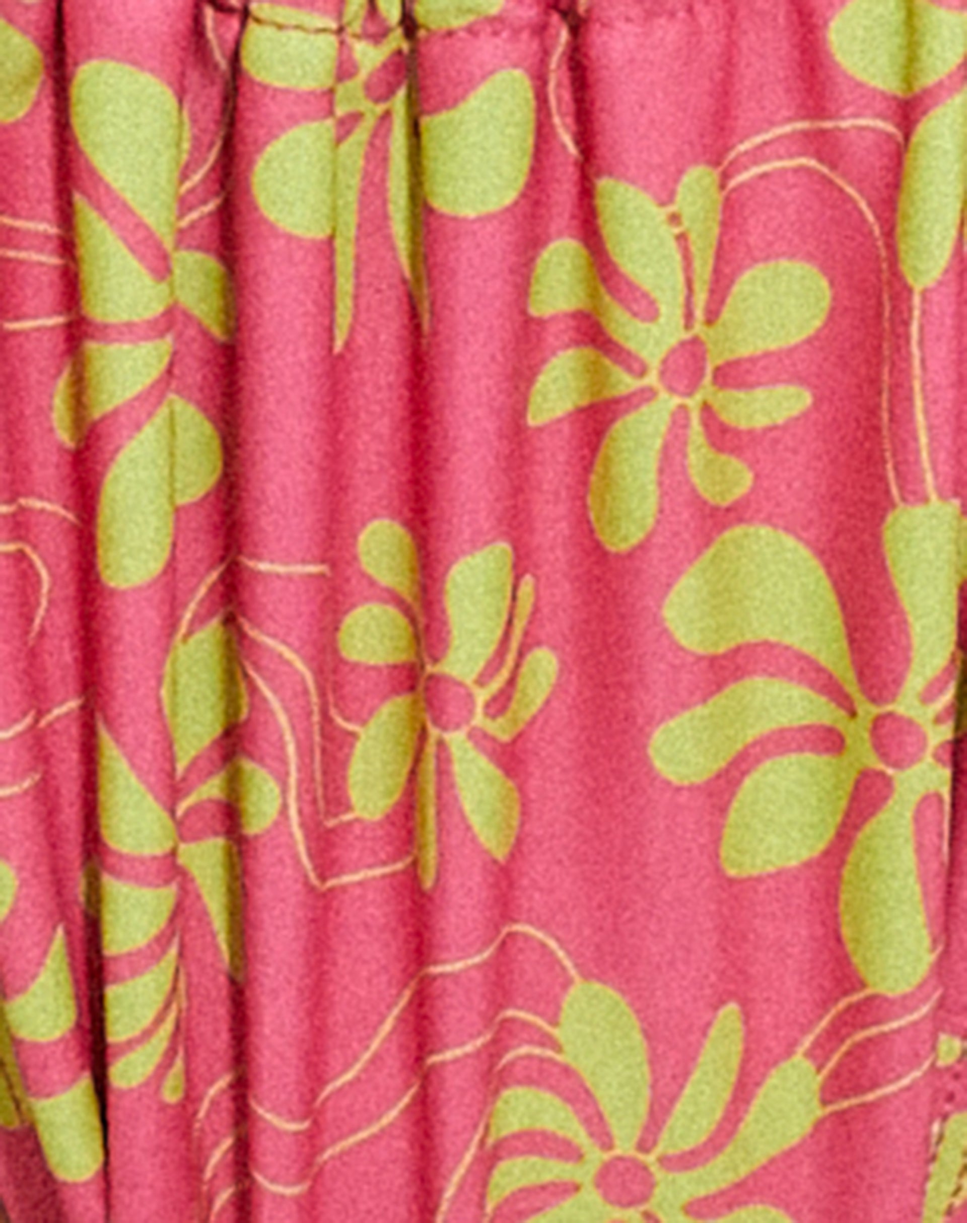 MOTEL X BARBARA Pami Bikini Top in 90s Beachy Floral Hot Pink