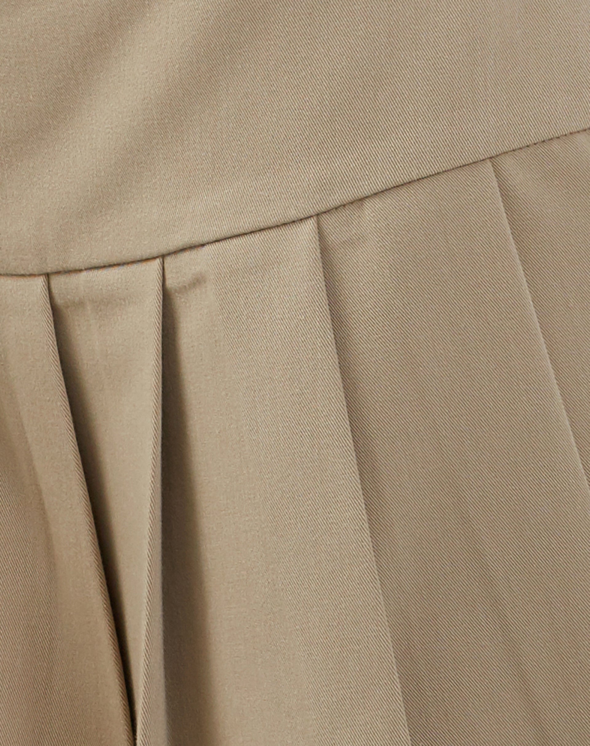 Casini Pleated Micro Skirt in Tailoring Stone Grey