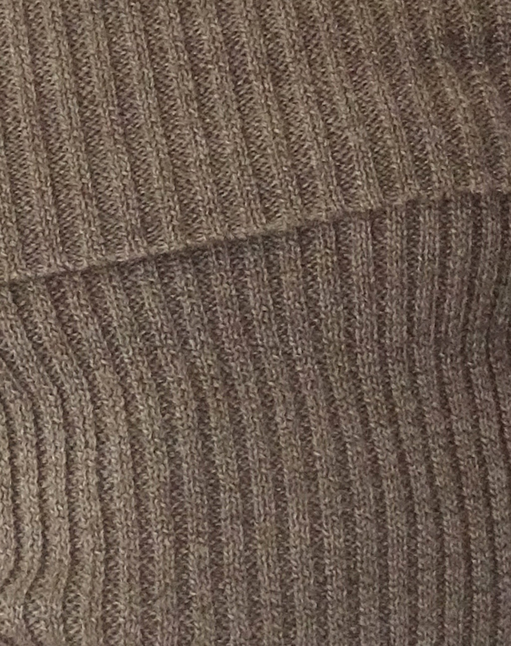 Circe Off-Shoulder Long Sleeve Knit Top in Yarn Brown