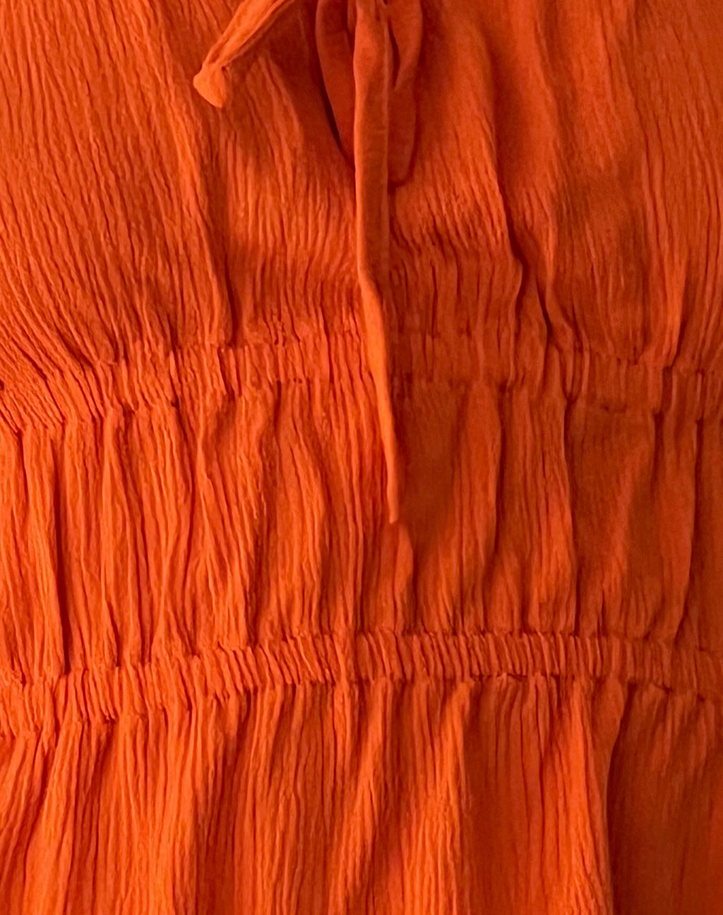 Cove Bandeau Top in Crinkle Orange
