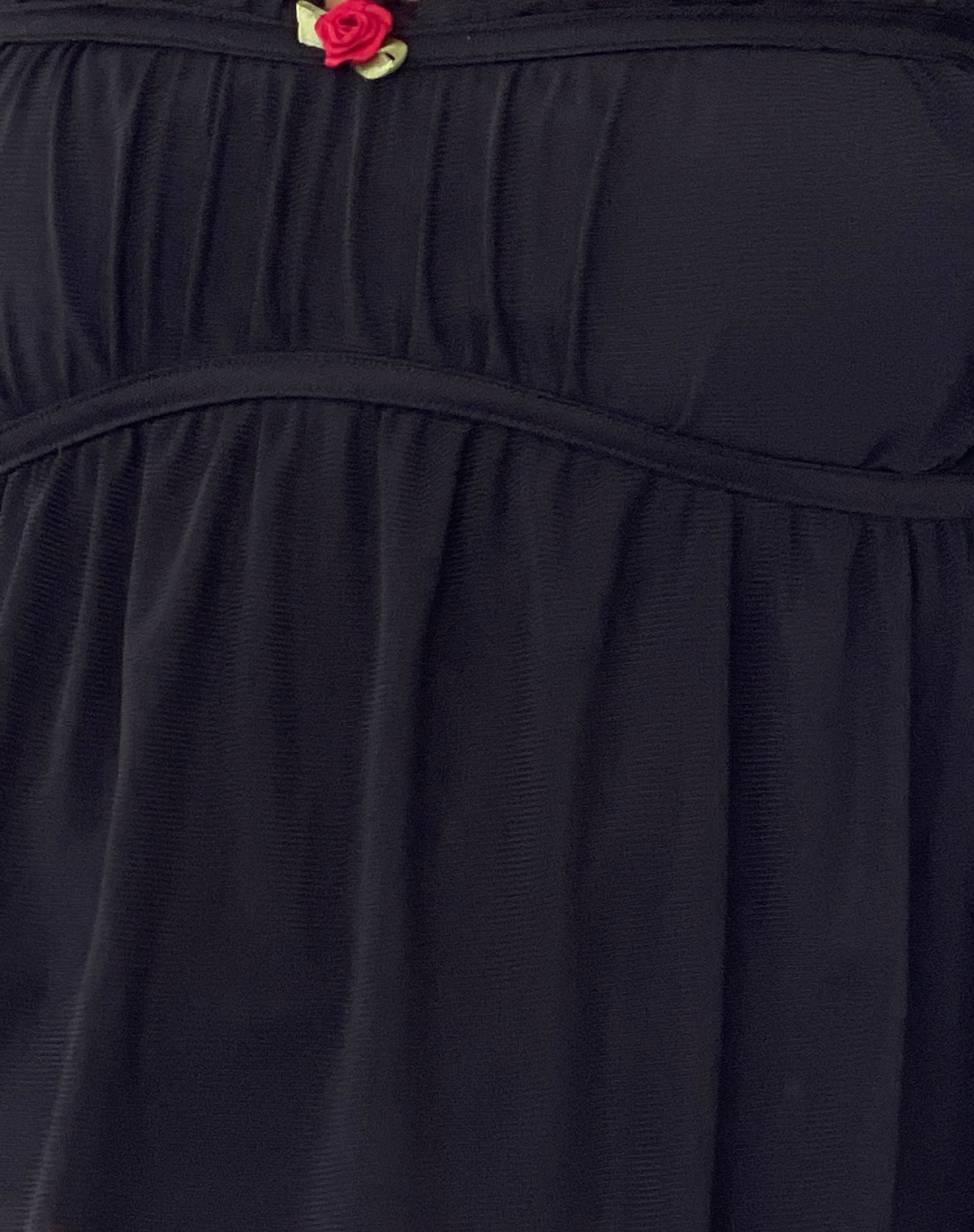 Damaris Cami Top in Black with Black Binding