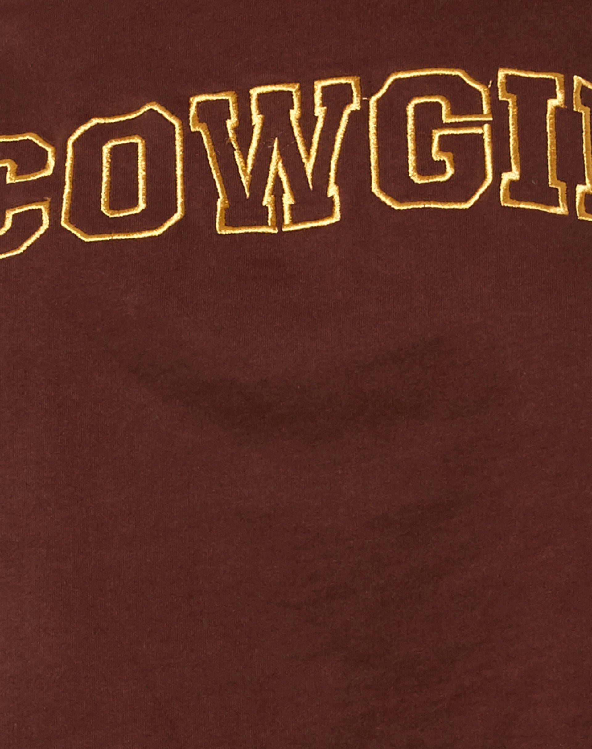 Fawly Crop Top in Deep Mahogany Cowgirl Embro