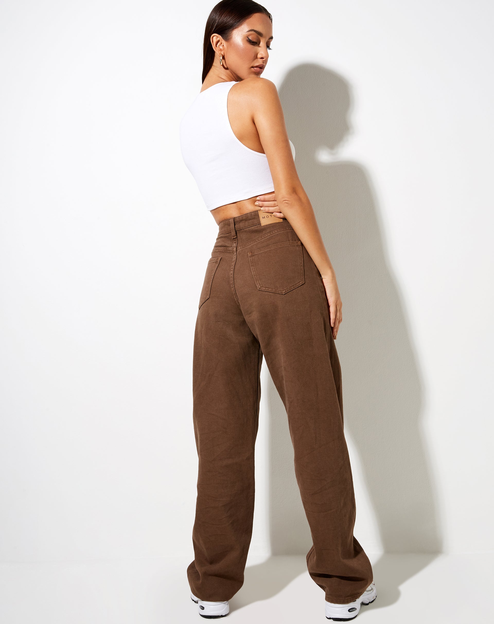 Gilly Crop Top in Rib Ivory