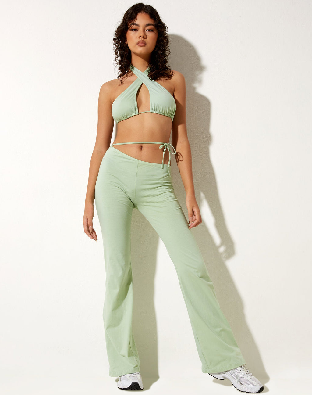 Eda Flare Trouser in Lido Green