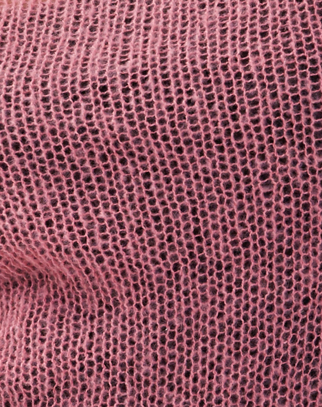 Imelda Fine Open Knit Long Sleeve Top in Pink