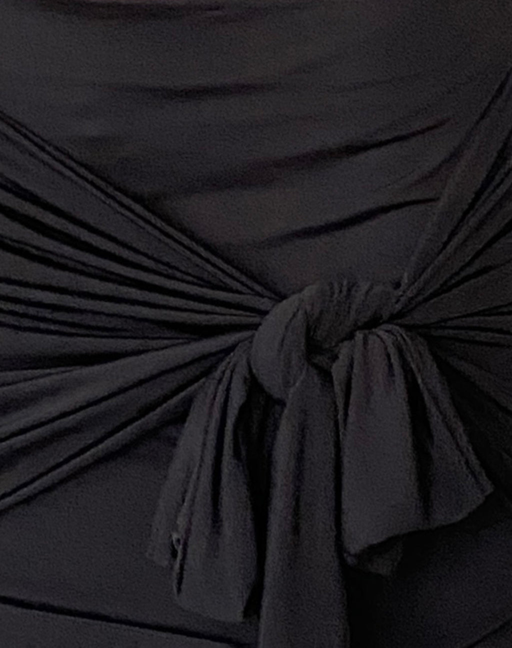 Kass Bow Detail Mini Skirt in Slinky Black