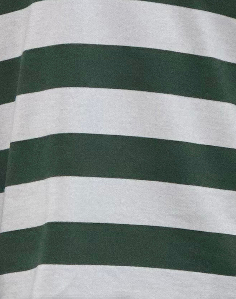 Kumara Rugby Shirt in Green, Khaki and White