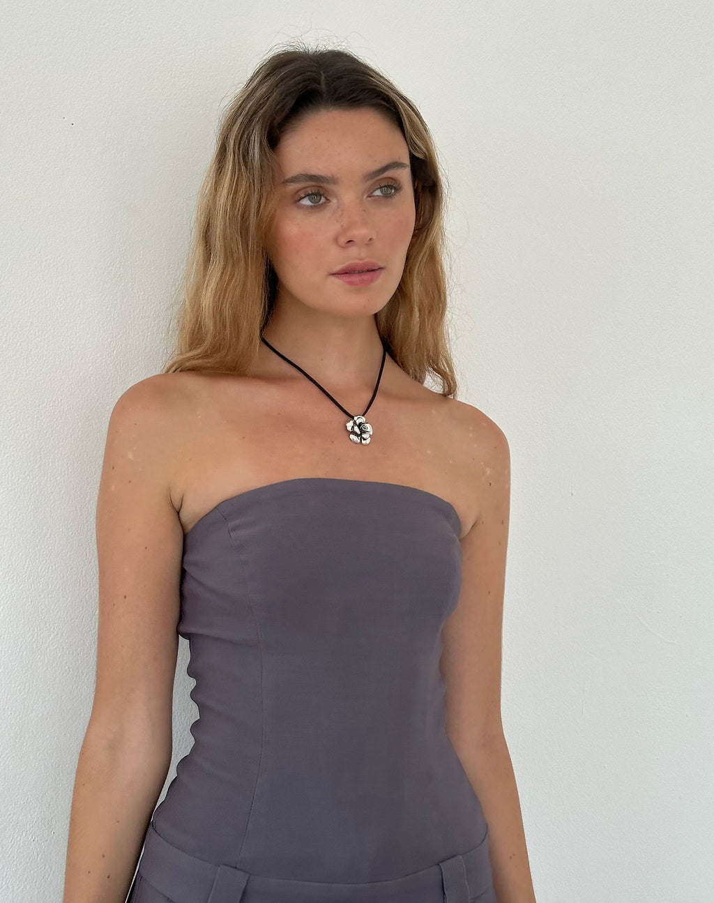 Lana Cord Rose Necklace by Gemini Jewels