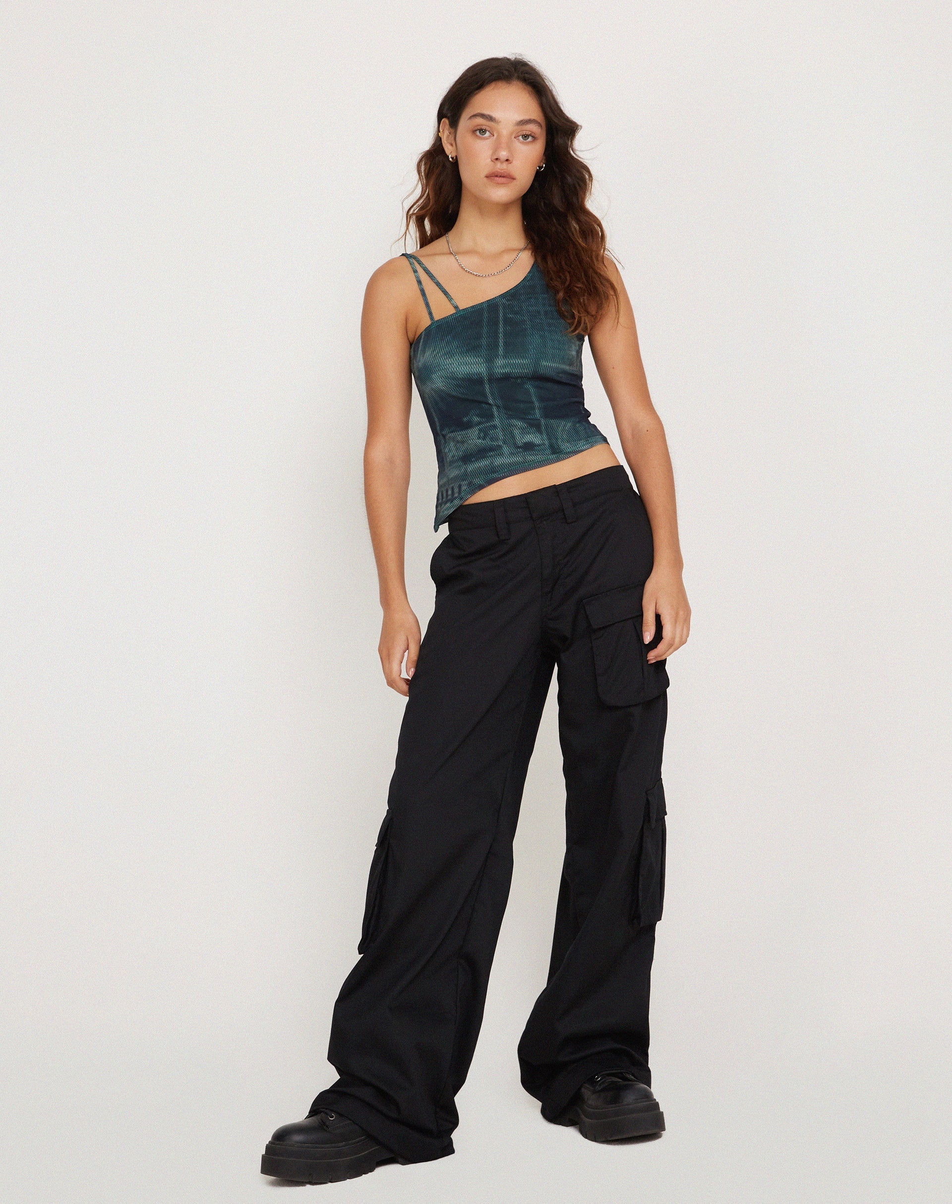 Lanica Top in Cityscape Green