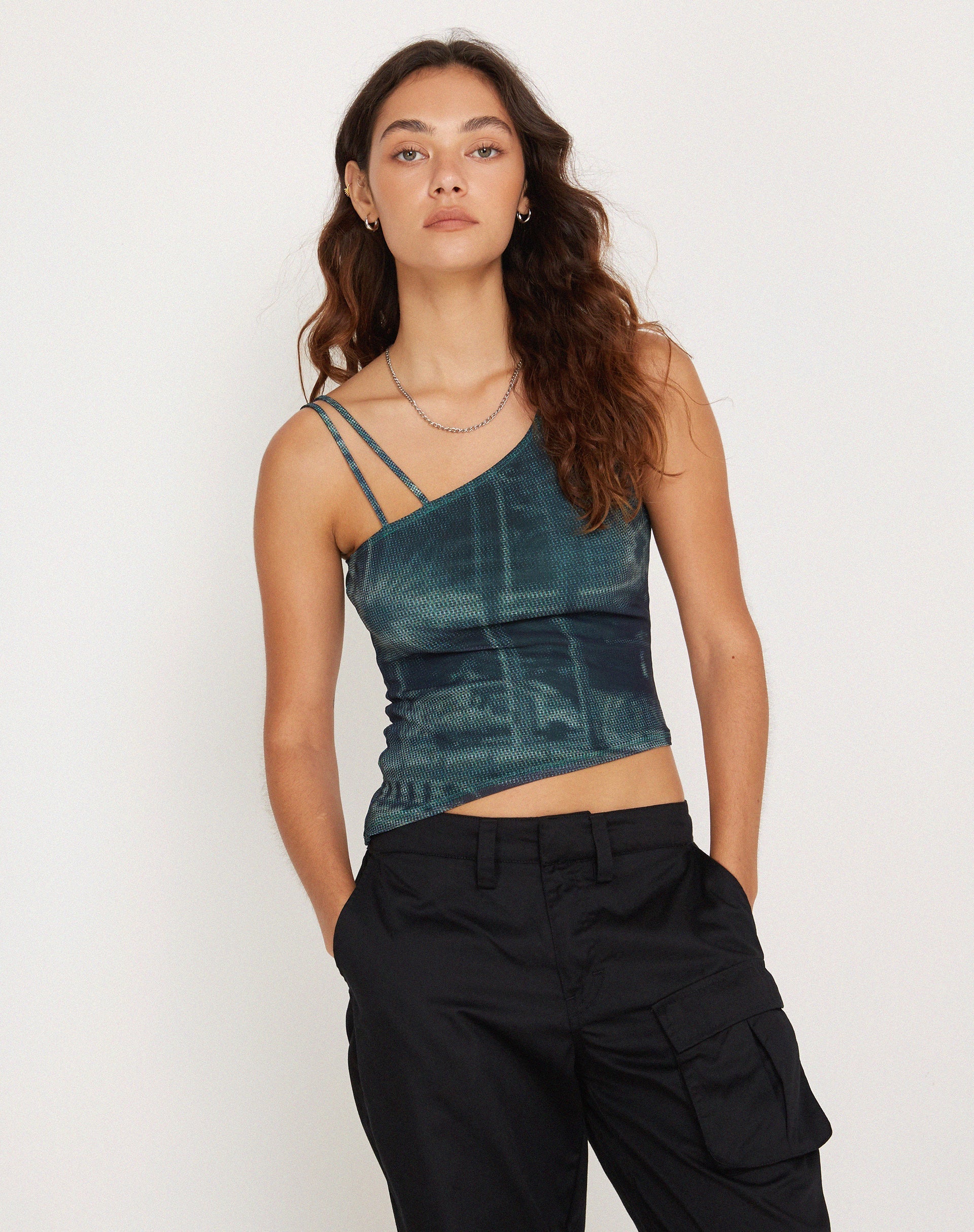Lanica Top in Cityscape Green