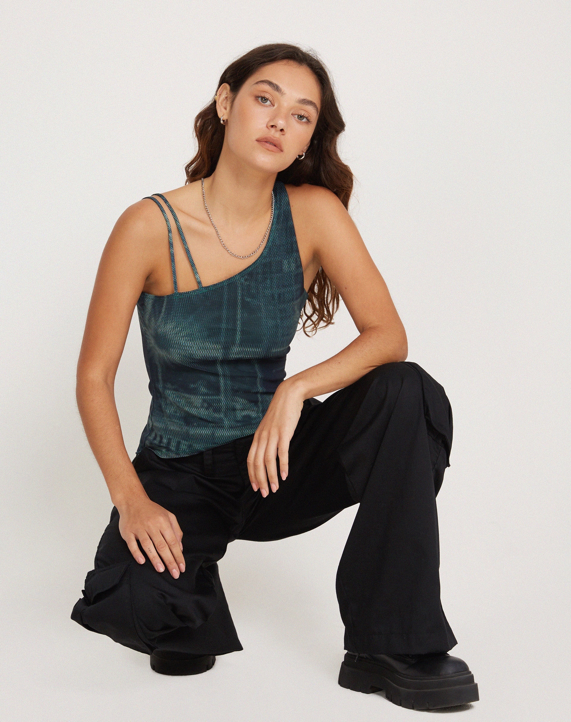 Lanica Top in Cityscape Green