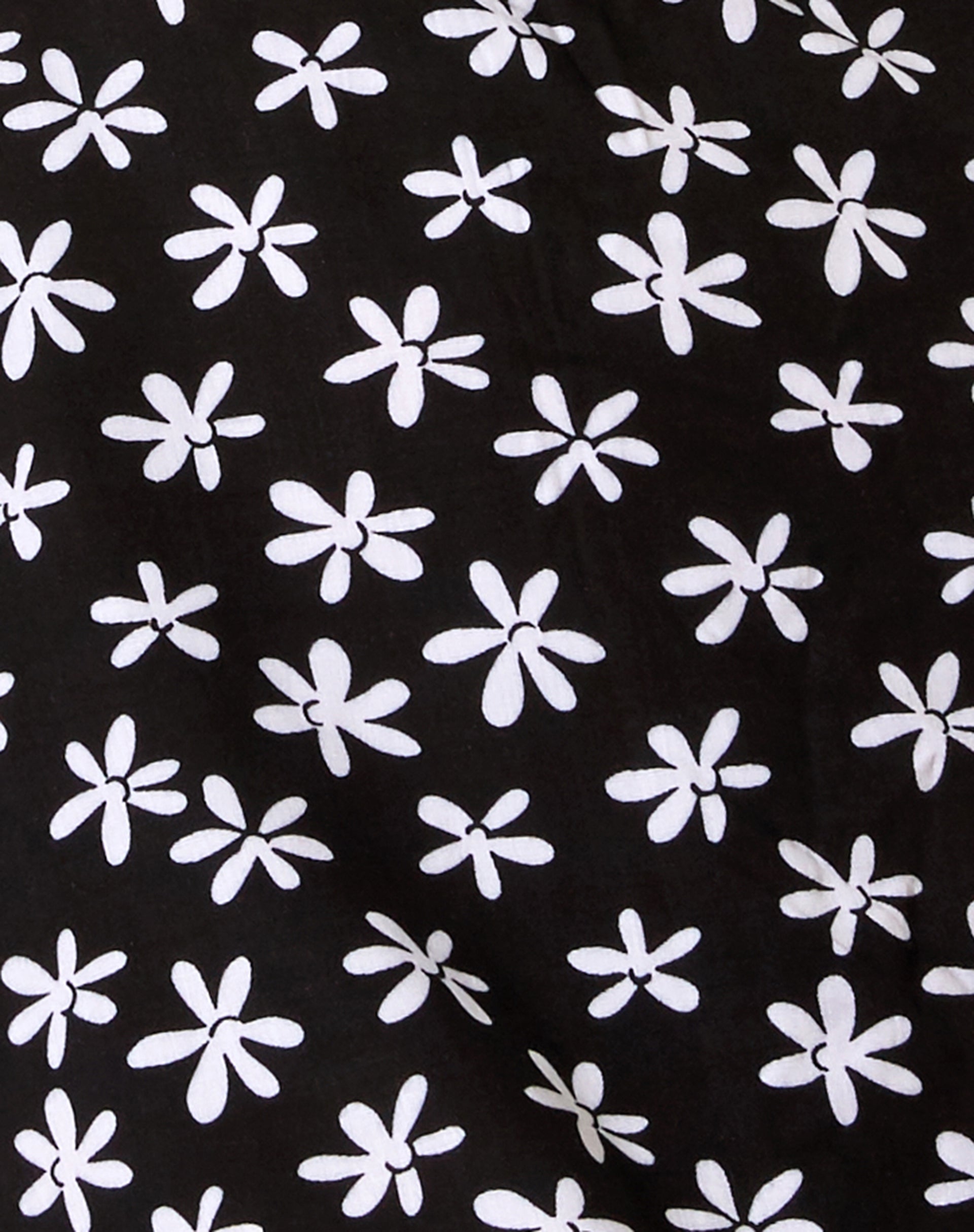 Leana Mini Dress in 90's Daisy Black and White