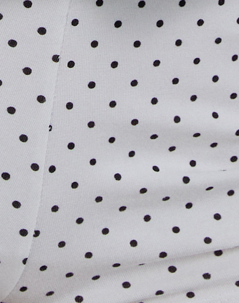 Eunia Short in Micro Polka White