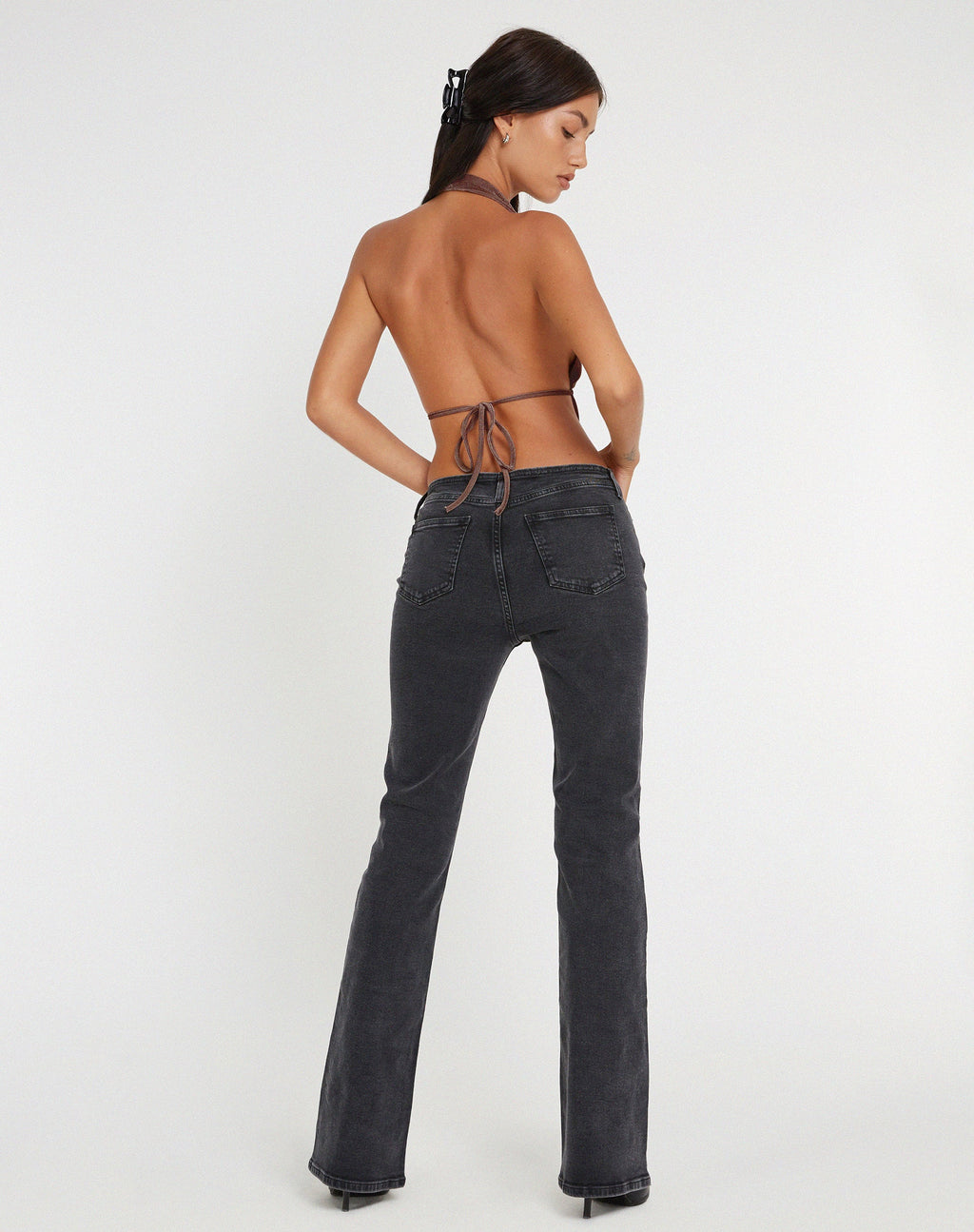 Nindita Crop Top in Peppercorn