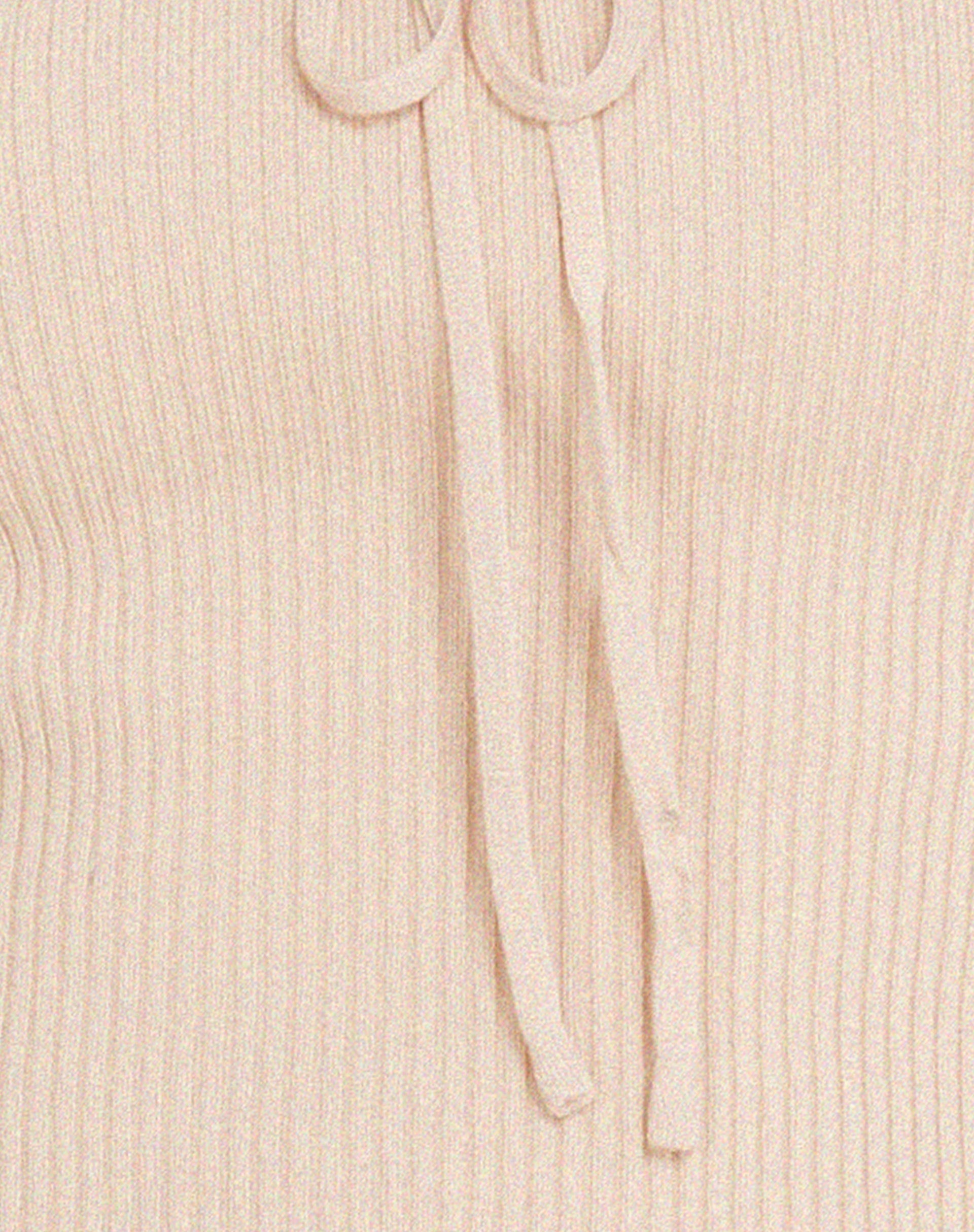 Nuala Long Sleeve Top in Rib Cream