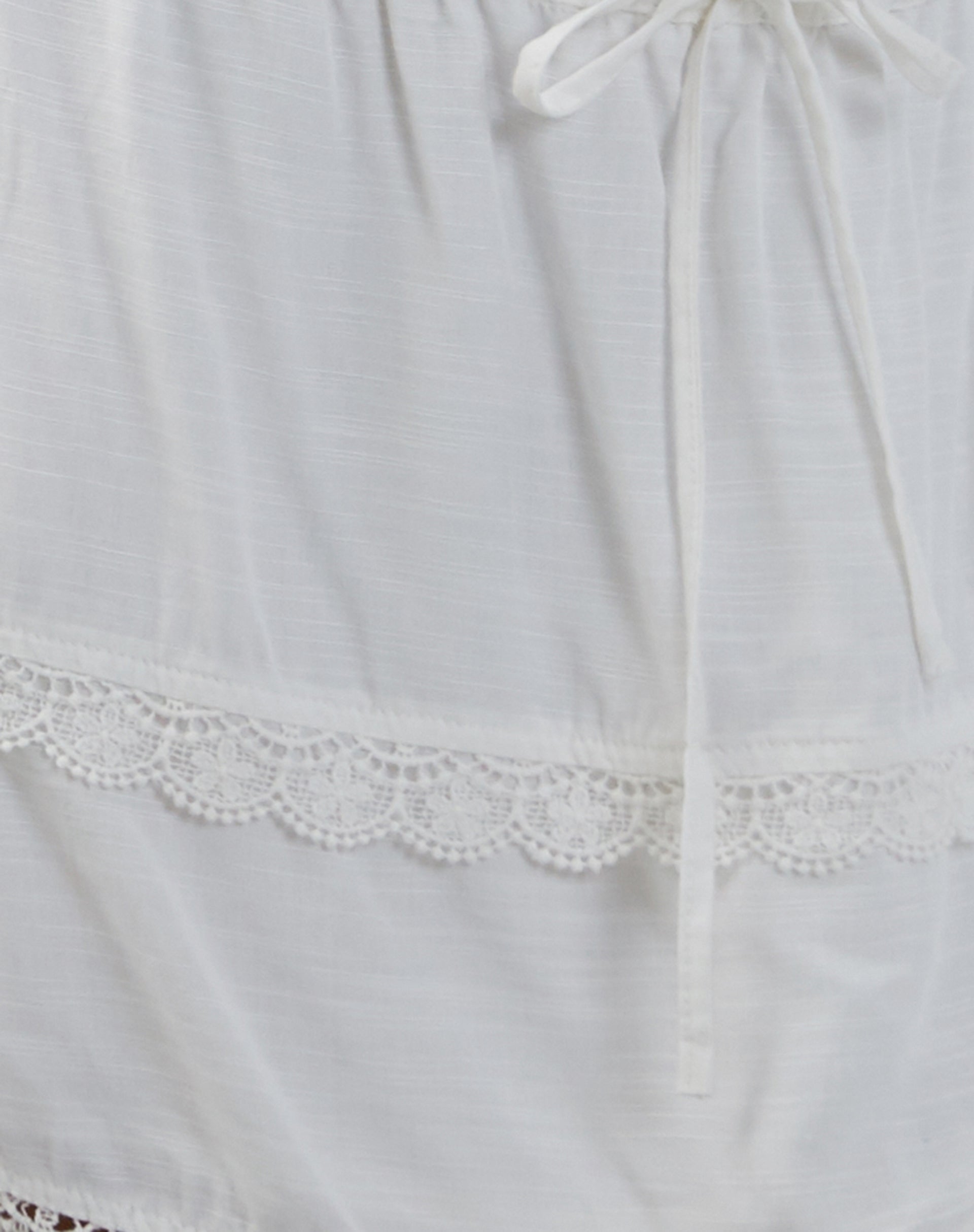 Ryila Frill Mini Skirt in White