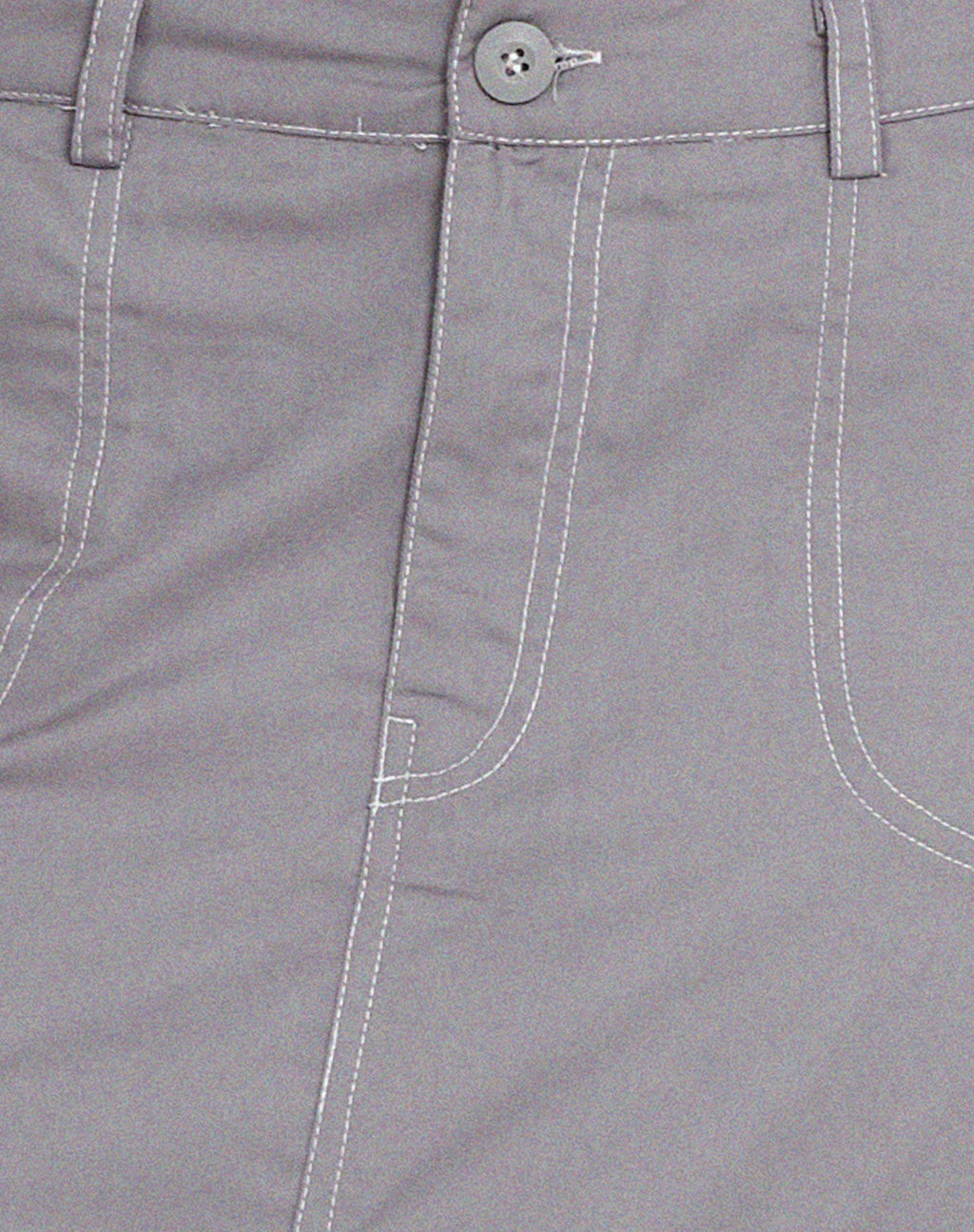 Reese Cargo Midi Skirt in Charcoal Grey with White Stitch