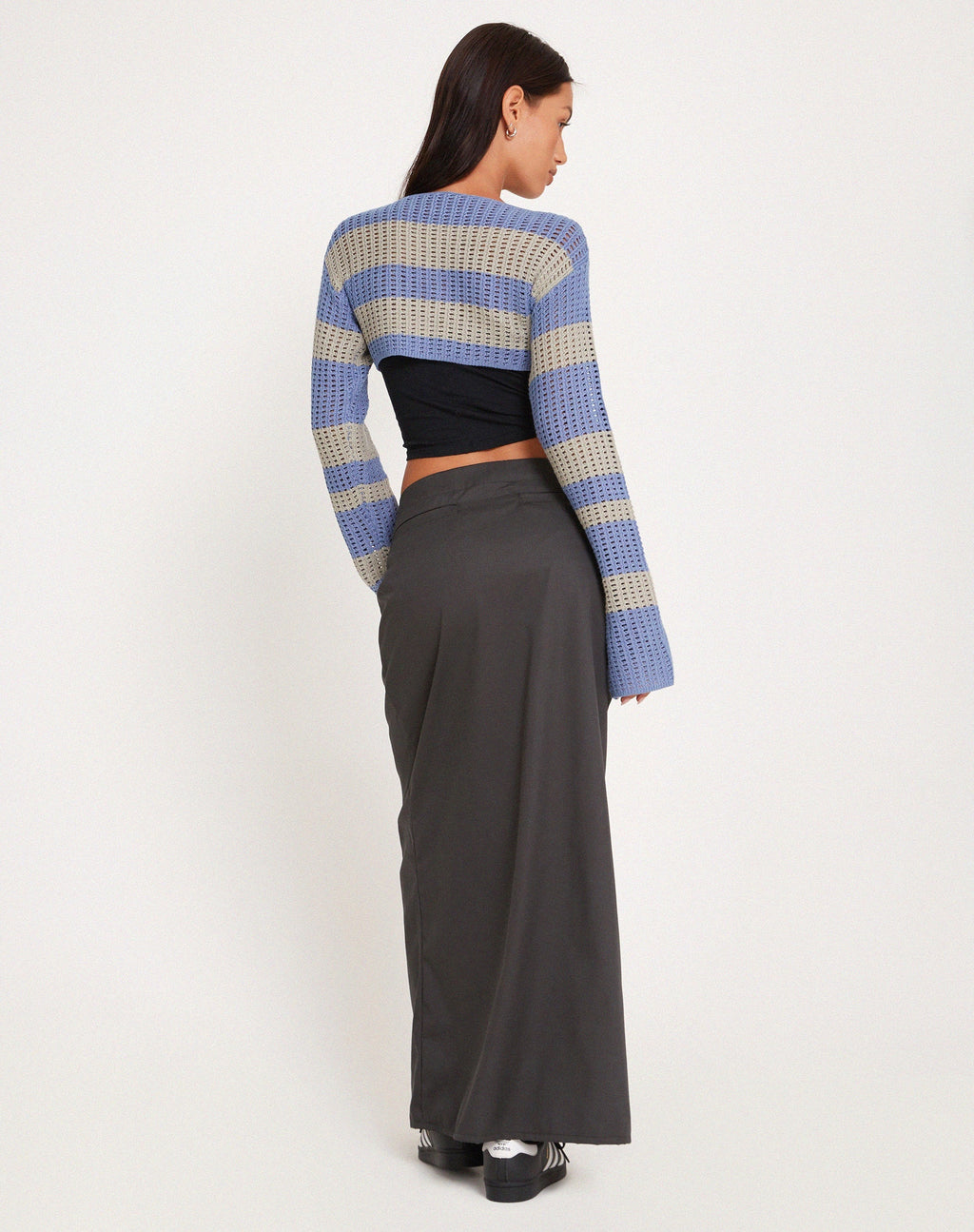 Ozzy Bolero Top in Grey Blue