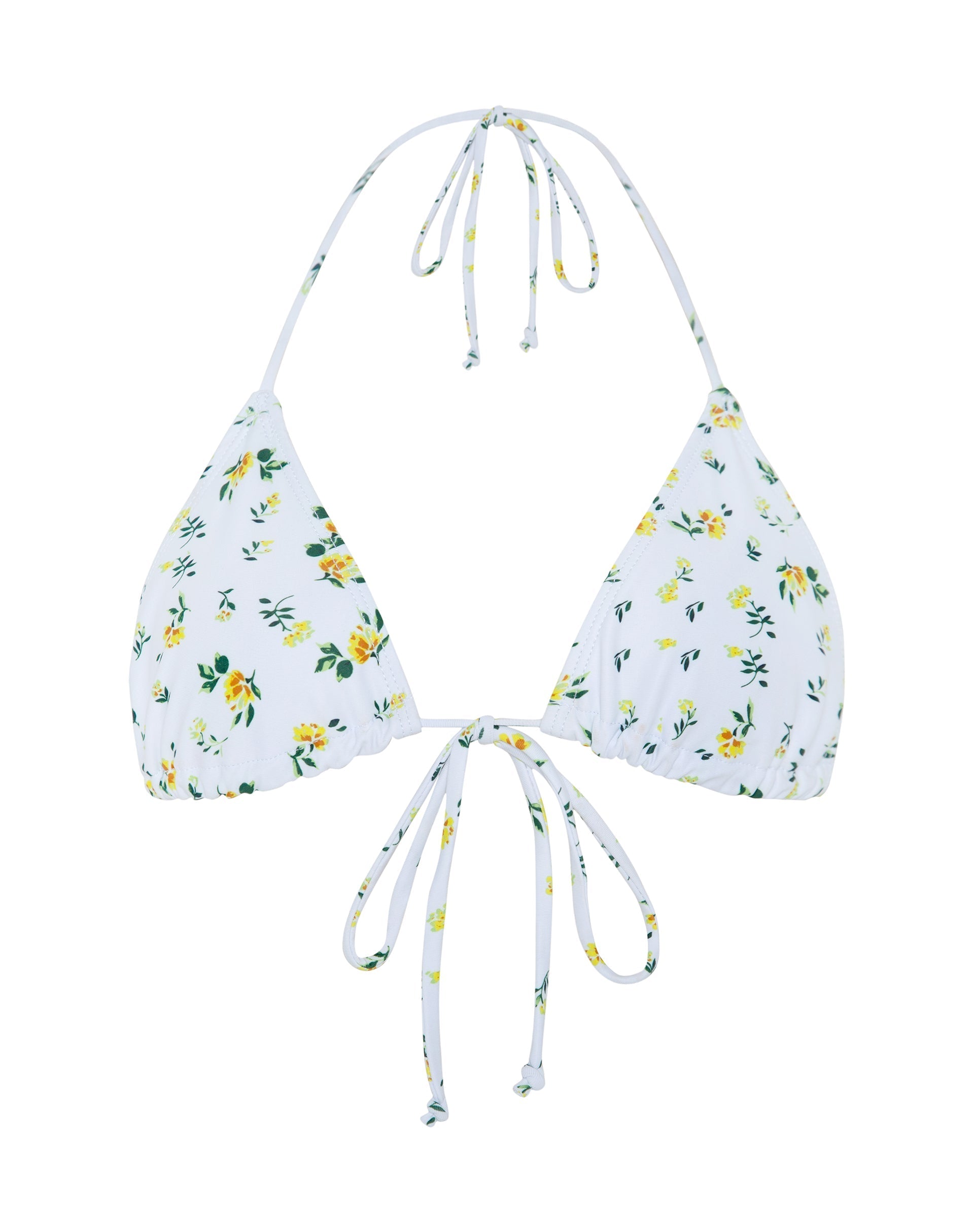 Pamita Bikini Top in Yellow Ditsy Floral