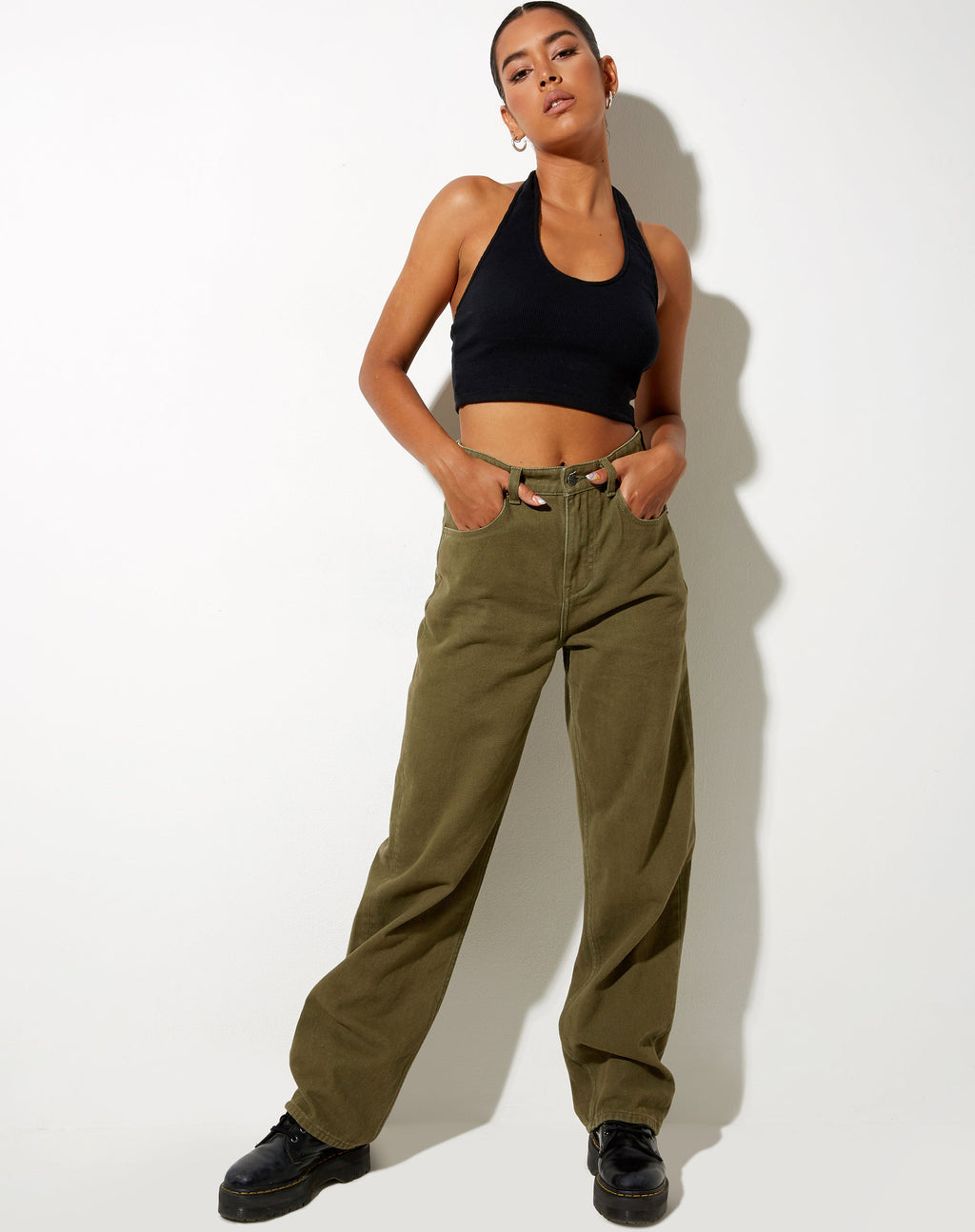 Parallel Jeans in Khaki Green