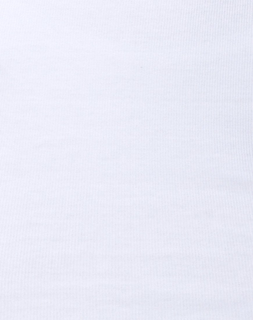Quelin Backless Dress in Rib White