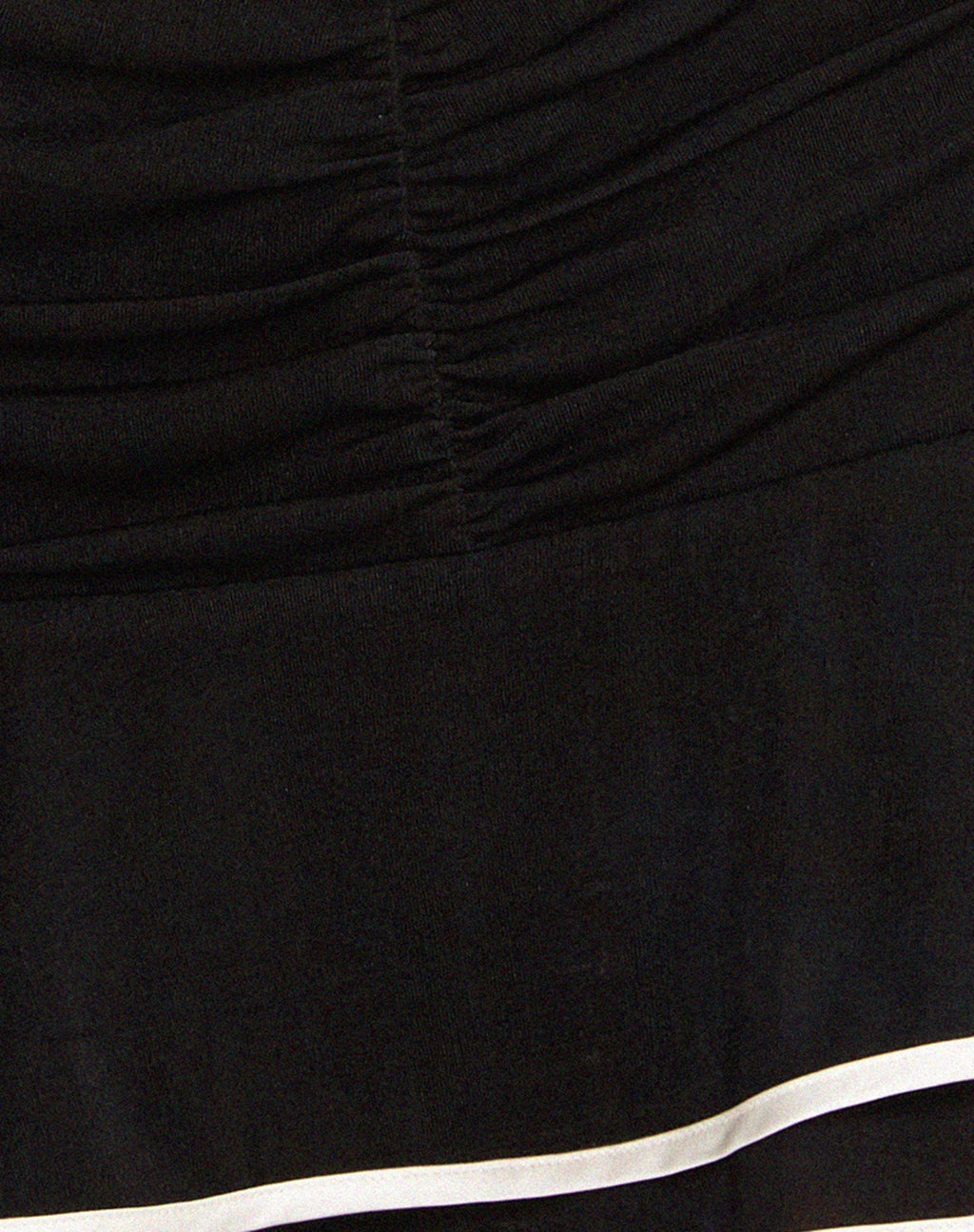 Ranta Mini Skirt in Black with Ivory Binding
