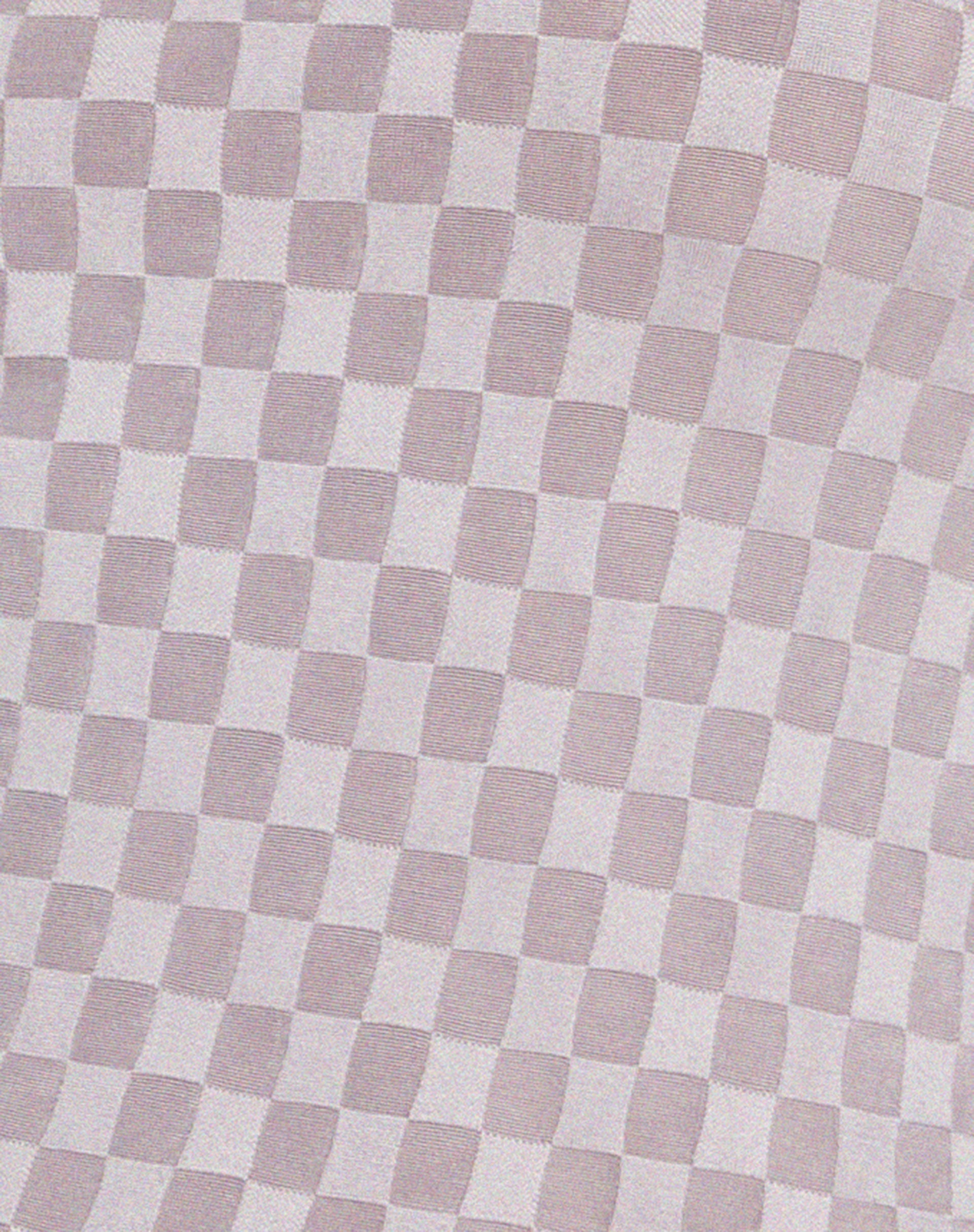 Natari Long Sleeve Crop Top in Check Grey