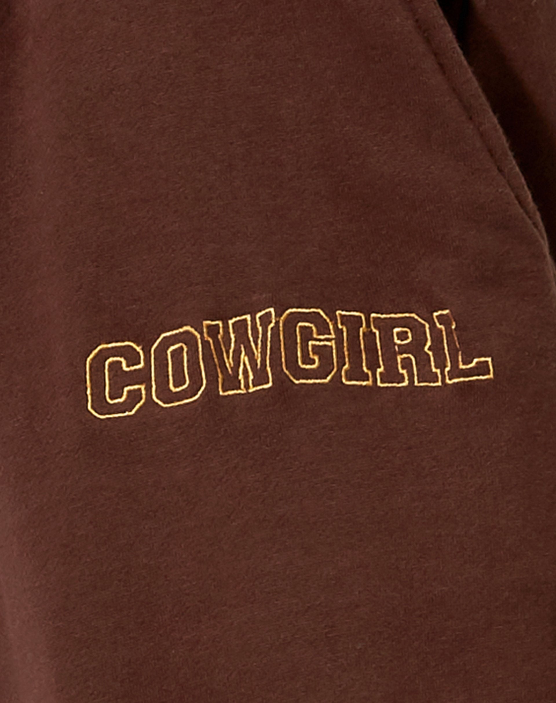 Roider Jogger in Deep Mahogany 'Cowgirl' Gold Embro