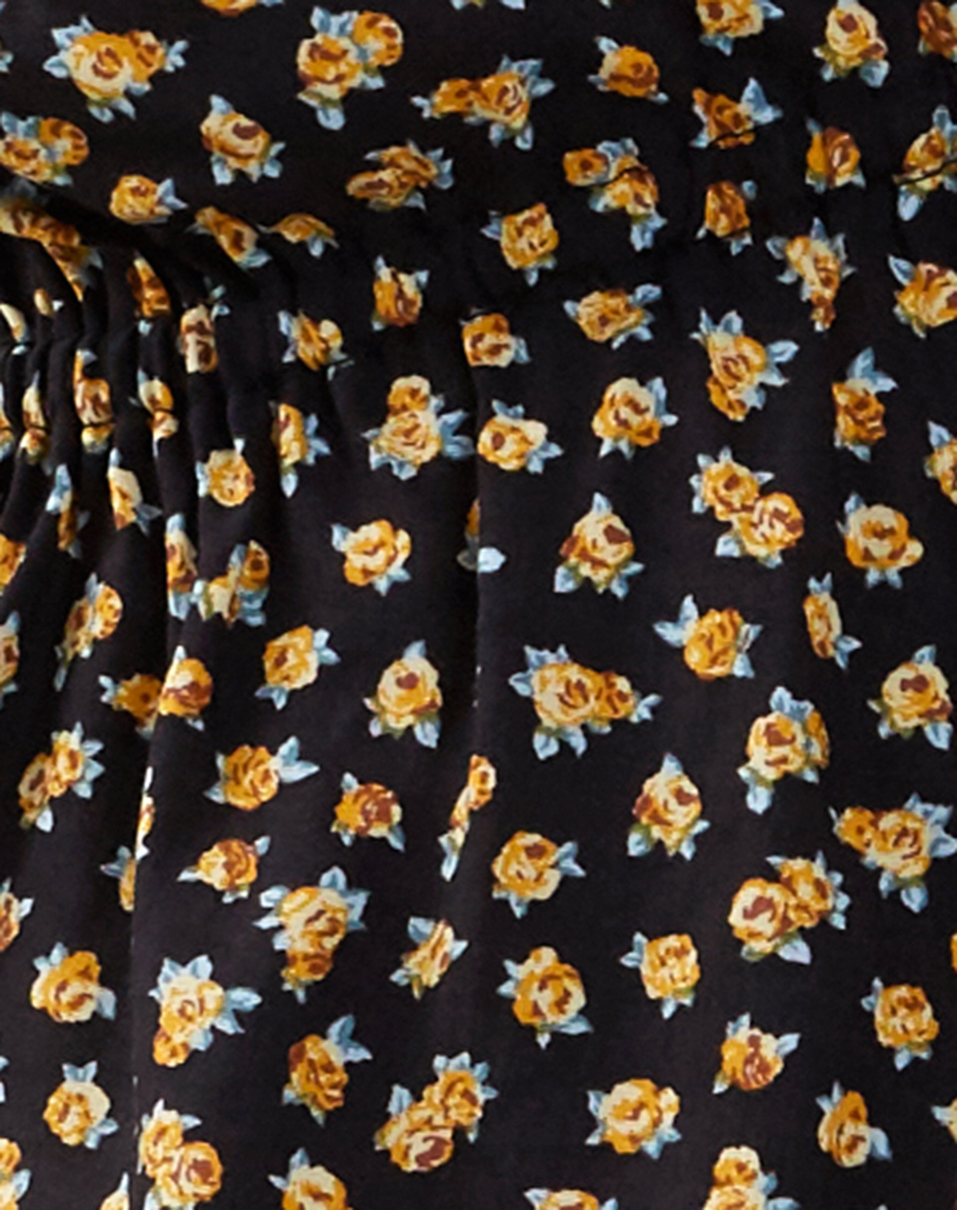 Rolia Tie Front Top in Ditsy Floral Bronze