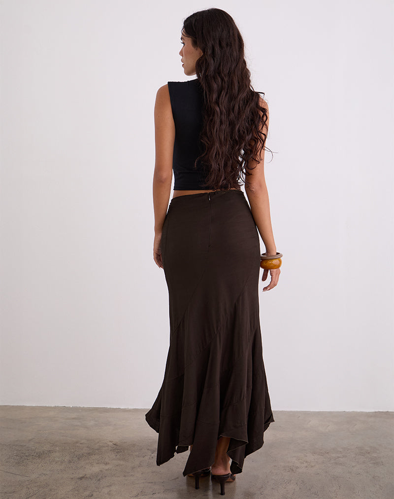 Rombe Maxi Skirt in Bitter Chocolate