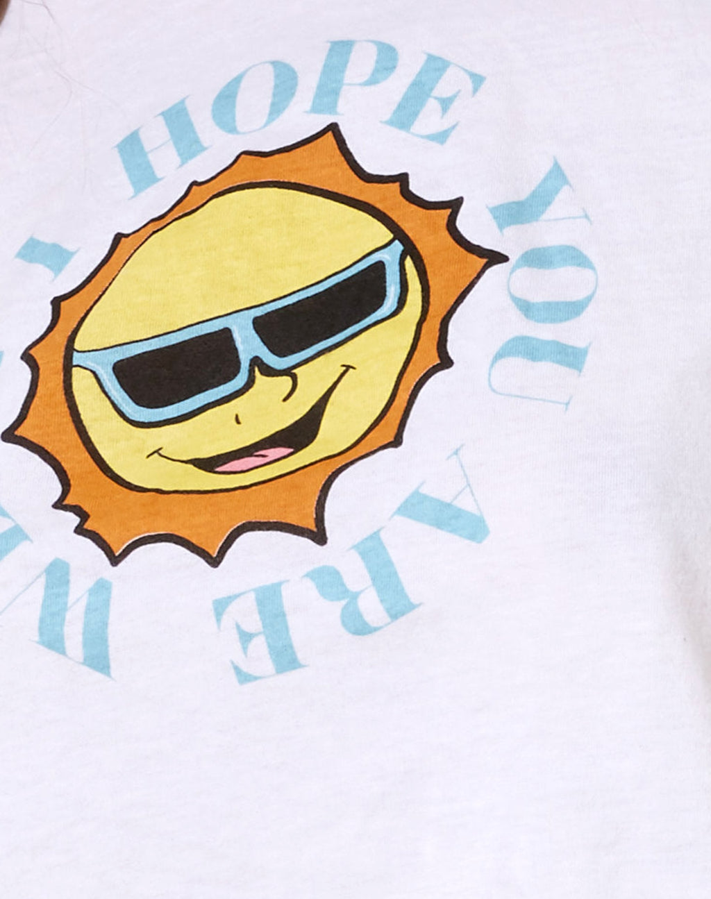 Shrunk Tee in White Retro Sun