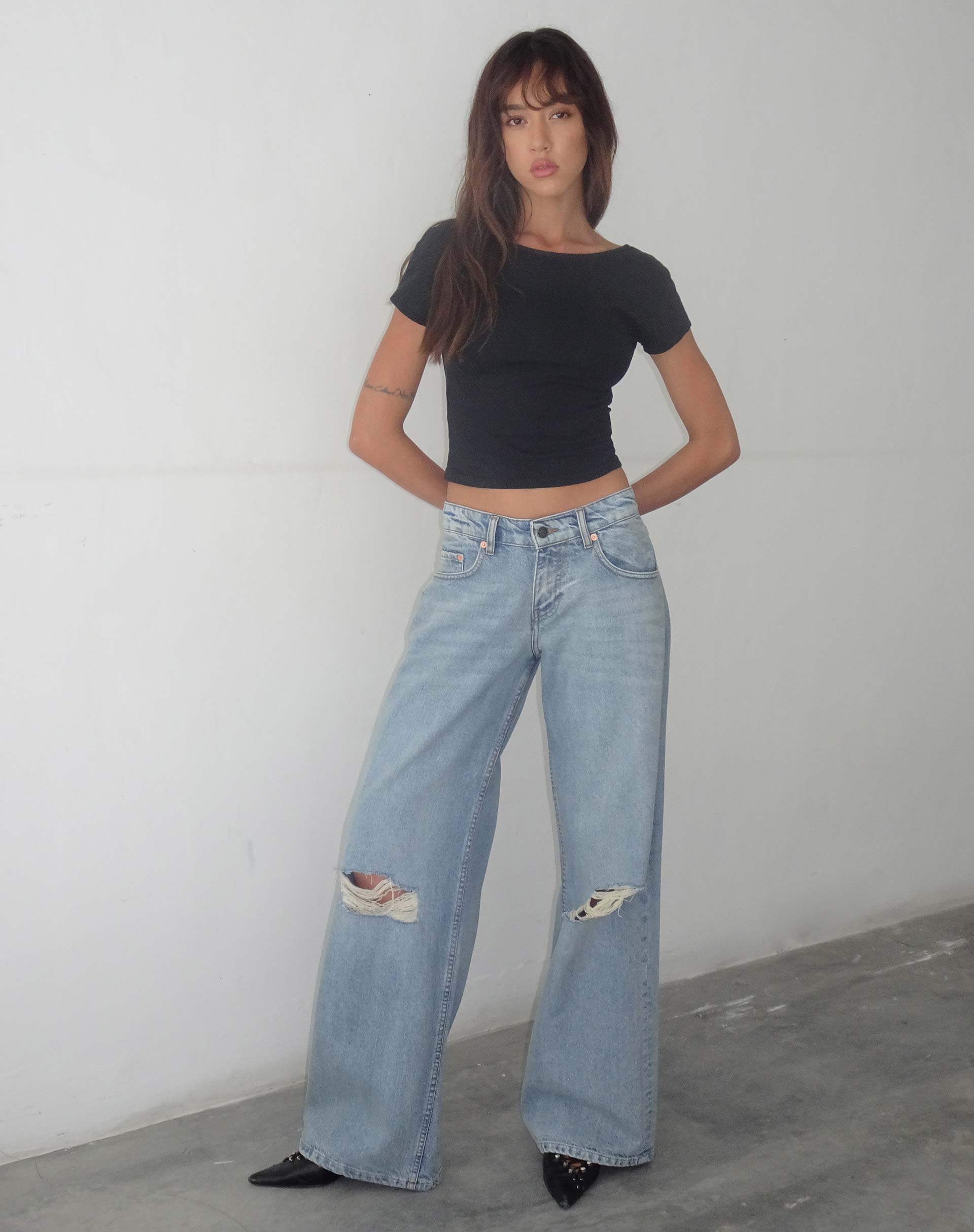Xiwang Crop Top in Black