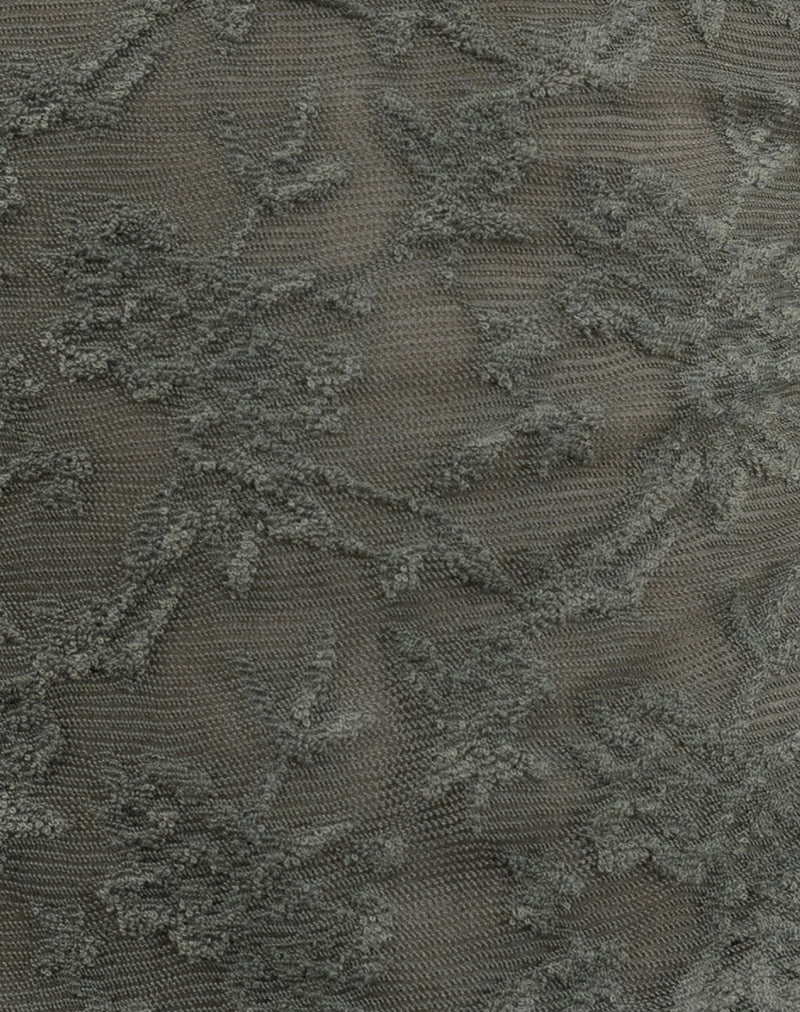 Yamari Top in Jacquard Knit Green