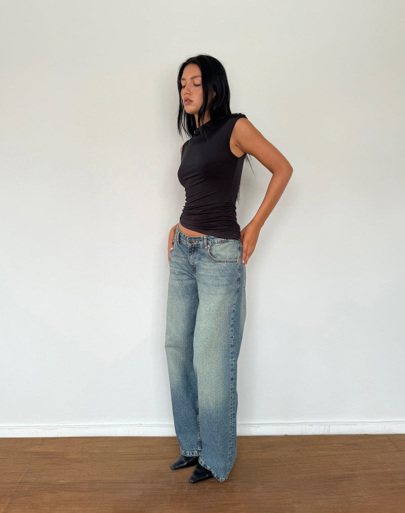 Yeseo Tank Slinky Top in Black