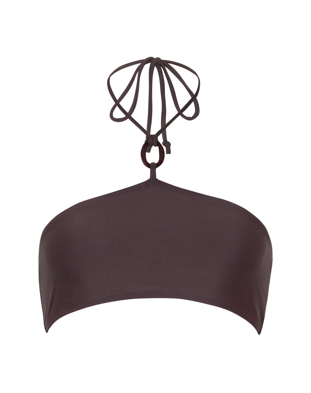 Zymo Beaded Bikini Top in Coffee