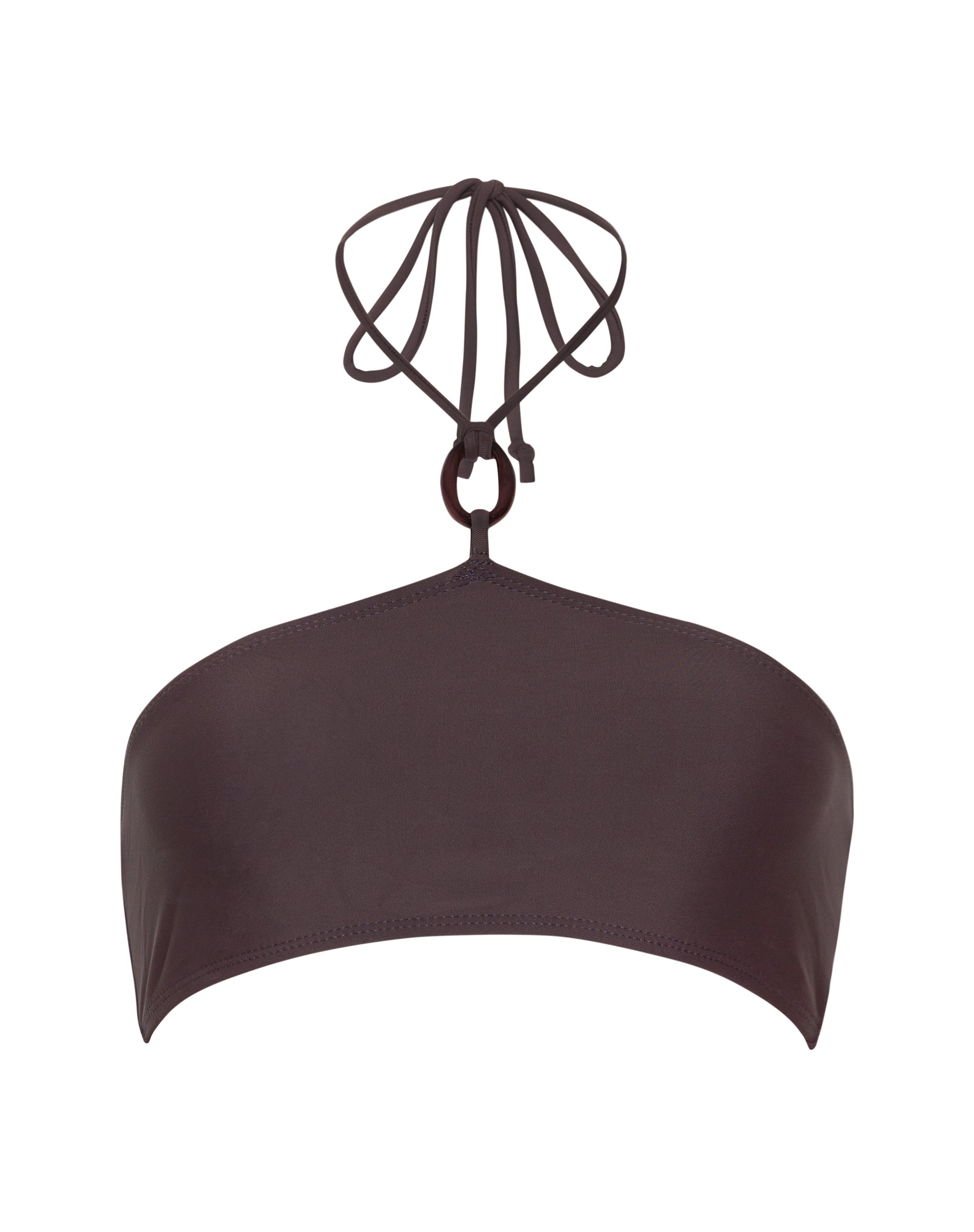 Zymo Beaded Bikini Top in Coffee